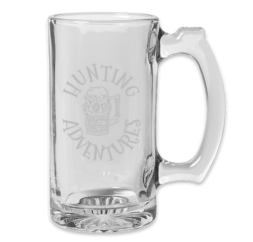Laser Engraved 12 oz. Thumbprint Glass Tankard